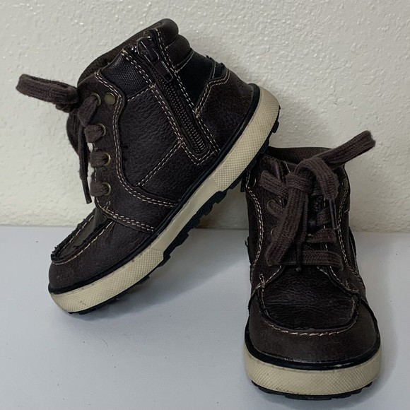 Eddie Bauer Lace Up Boots Size Zipper Seneca Brown Size 9M Kids - Picture 2 of 8